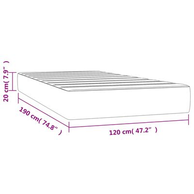 vidaXL Στρώμα με Pocket Springs Λευκό 120x190x20 εκ. Συνθετικό Δέρμα