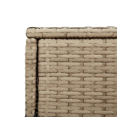 vidaXL Ντουλάπι Αποθήκευσης Κήπου Beige 105x55x113 εκ. Συνθετικό Ρατάν