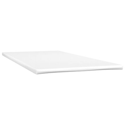 vidaXL Κρεβάτι Boxspring με Στρώμα Λευκό 90x190εκ. από Συνθετικό Δέρμα