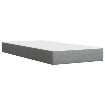 vidaXL Κρεβάτι Boxspring με Στρώμα Ανοιχτό Γκρι 80x200 εκ. Υφασμάτινο