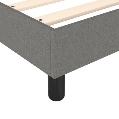 vidaXL Κρεβάτι Boxspring με Στρώμα Σκούρο Γκρι 180x200 εκ Υφασμάτιν