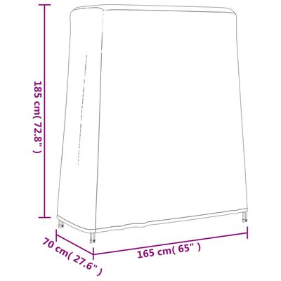 vidaXL Κάλυμμα Τραπεζιού Ping Pong 2 τεμ. 165x70x185εκ 420D Ύφ. Oxford