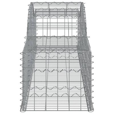 vidaXL Συρματοκιβώτια Τοξωτά 9 τεμ. 300x50x40/60 εκ. Γαλβαν. Ατσάλι