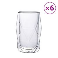 vidaXL Ποτήρια με Διπλό Τοίχωμα 6 Τεμ. 450 ml