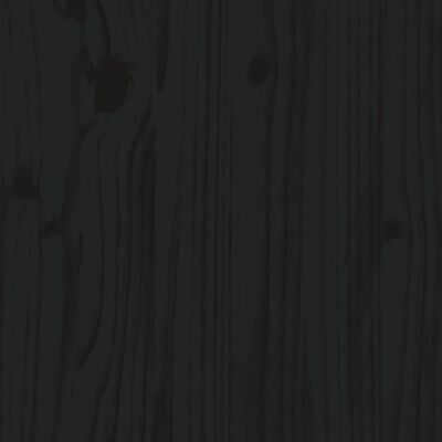 vidaXL Κρεβάτι Στοιβαζόμενο Μαύρος 80 x 200 εκ. από Μασίφ Ξύλο Πεύκου