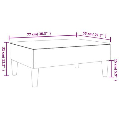 vidaXL Υποπόδιο Γκρι 77x55x31 εκ. από Συνθετικό Δέρμα