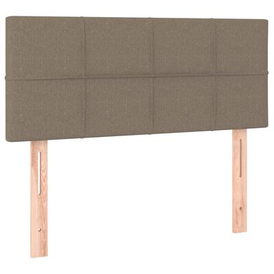 vidaXL Κρεβάτι Boxspring με Στρώμα Taupe 90x190 εκ.Υφασμάτινο