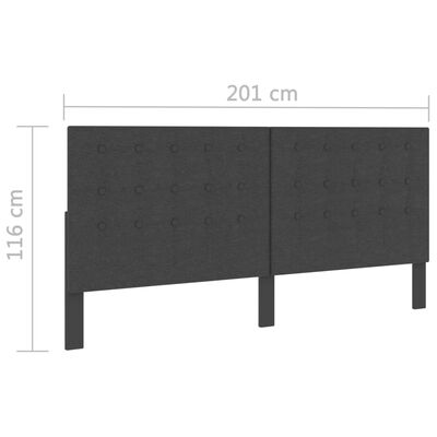 vidaXL Κρεβάτι Boxspring Σκούρο Γκρι 200 x 200 εκ. Υφασμάτινο