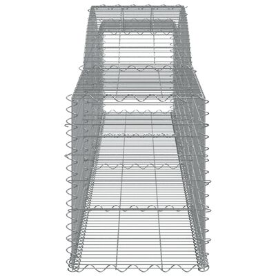 vidaXL Συρματοκιβώτιο Τοξωτό 400x50x60/80εκ. από Γαλβανισμένο Χάλυβα