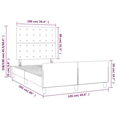 vidaXL Πλαίσιο Κρεβατιού με Κεφαλάρι Μαύρο 120x200 εκ. Συνθετικό Δέρμα