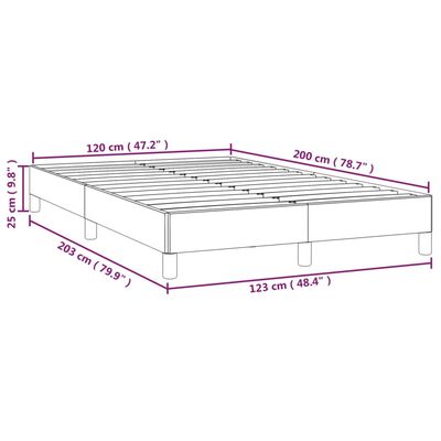 vidaXL Πλαίσιο Κρεβατιού Ανοιχτό Γκρι 120 x 200 εκ. Βελούδινο