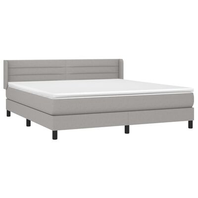 vidaXL Κρεβάτι Boxspring με Στρώμα Αν. Πράσινο 160x200εκ Υφασμάτινο