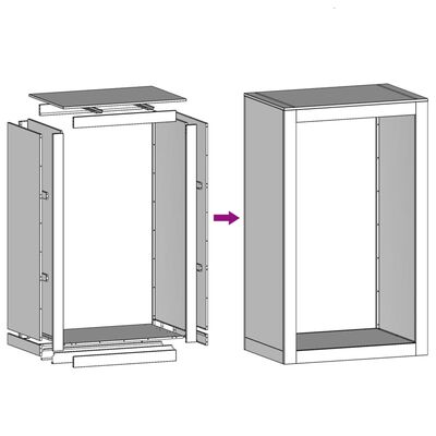 vidaXL Ραφιέρα Καυσόξυλων 60x40x100 εκ. από Ανοξείδωτο ατσάλι