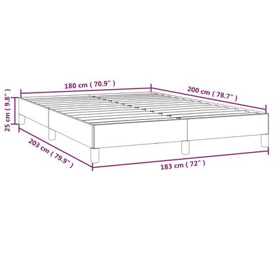 vidaXL Σκελετός Κρεβατιού Χωρίς Στρώμα Κρεμ 180x200 εκ. Υφασμάτινο