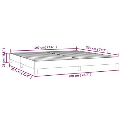 vidaXL Πλαίσιο Κρεβατιού Καπουτσίνο 200x200 εκ. από Συνθετικό Δέρμα