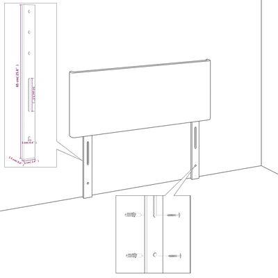 vidaXL Κεφαλάρι με Πτερύγια Ανοιχτό Γκρι 163x23x118/128 εκ. Υφασμάτινο