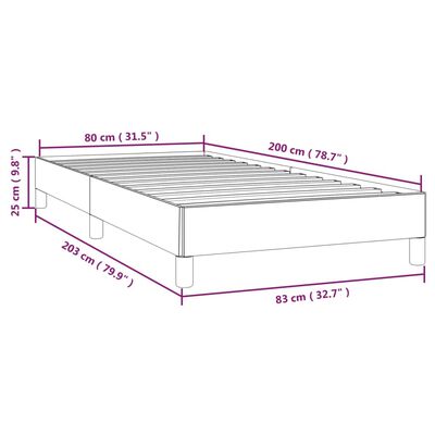 vidaXL Πλαίσιο Κρεβατιού Κρεμ 80x200 εκ. Υφασμάτινο