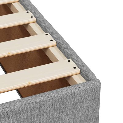 vidaXL Κρεβάτι Boxspring με Στρώμα Ανοιχτό Γκρι 120x200 εκ. Υφασμάτινο