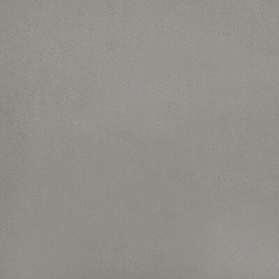 vidaXL Κεφαλάρι με Πτερύγια Ανοιχτό Γκρι 183x16x118/128 εκ. Βελούδινο