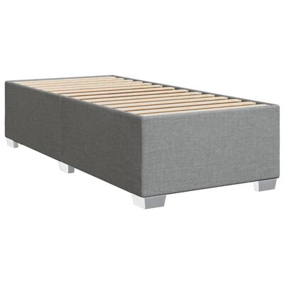 vidaXL Κρεβάτι Boxspring με Στρώμα Ανοιχτό Γκρι 80x200 εκ. Υφασμάτινο