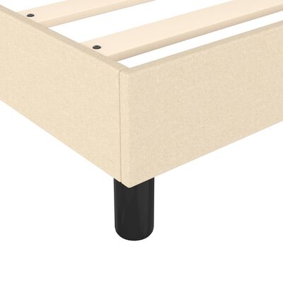 vidaXL Κρεβάτι Boxspring με Στρώμα Κρεμ 100 x 200 εκ. Υφασμάτινο