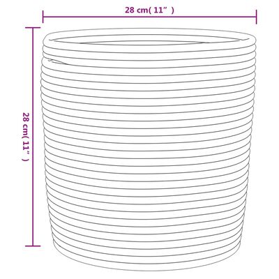 vidaXL Καλάθια Αποθήκευσης 2 τεμ. Μπεζ/Λευκό Ø28x28 εκ. Βαμβακερά