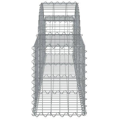 vidaXL Συρματοκιβώτια Τοξωτά 5 τεμ. 200x30x40/60 εκ. Γαλβαν. Ατσάλι