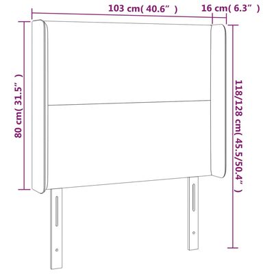 vidaXL Κεφαλάρι Κρεβατιού LED Καπουτσίνο 103x16x118/128 εκ