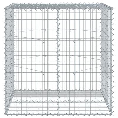 vidaXL Συρματοκιβώτιο με Κάλυμμα 100x100x100εκ από Γαλβανισμένο Χάλυβα