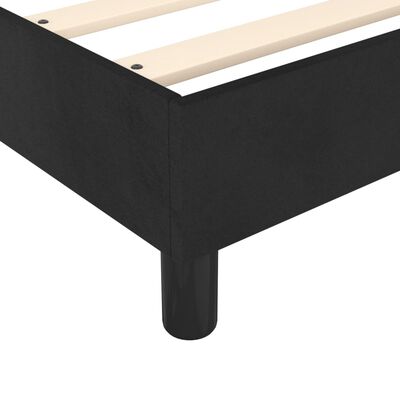 vidaXL Κρεβάτι Boxspring με Στρώμα Μαύρο 120 x 200 εκ. Βελούδινο