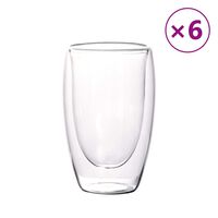 vidaXL Ποτήρια με Διπλό Τοίχωμα 6 Τεμ. 450 ml