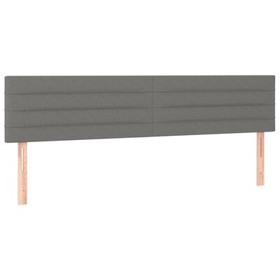 vidaXL Κρεβάτι Boxspring με Στρώμα Σκούρο Γκρι 180x200 εκ Υφασμάτιν