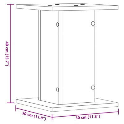 vidaXL Βάσεις Ηχείων 2 Τεμ. Καφέ Δρυς 30x30x40 εκ. Επεξεργασμένο Ξύλο