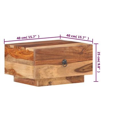 vidaXL Κομοδίνο 40 x 40 x 25 εκ. από Μασίφ Ξύλο Sheesham