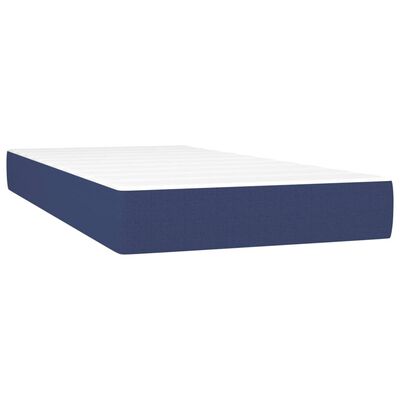 vidaXL Κρεβάτι Boxspring με Στρώμα Μπλε 80x200 εκ. Υφασμάτινο