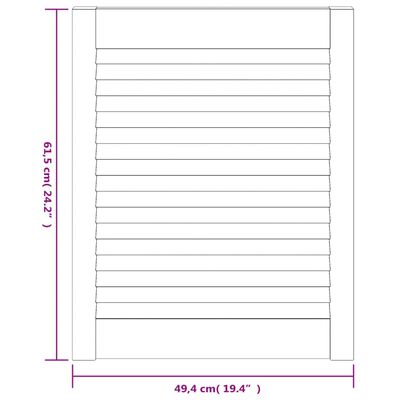 vidaXL Πορτάκι με Περσίδες 61,5x49,4 εκ. από Μασίφ Ξύλο Πεύκου