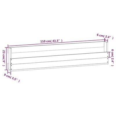 vidaXL Παπουτσοθήκες Επιτοίχιες 2 τεμ. 110x9x23 εκ. Μασίφ Ξύλο Πεύκου