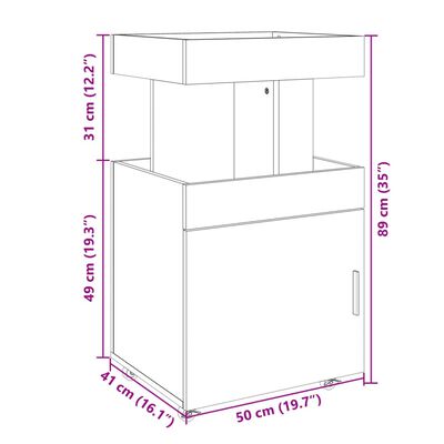 vidaXL Τρόλεϊ Μπαρ Λευκό 50x41x89 εκ. Επεξ. Ξύλο