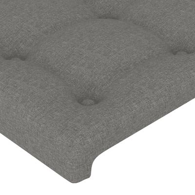 vidaXL Κρεβάτι Boxspring με Στρώμα Σκούρο Γκρι 100x200 εκ. Υφασμάτινο