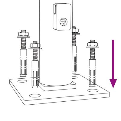 vidaXL Συρματόπλεγμα Περίφραξης Ανθρακί 1,4 x 10 μ. με Βάσεις Φλάντζα