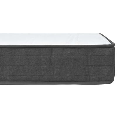 vidaXL Κρεβάτι Boxspring Σκούρο Γκρι 90 x 200 εκ. Υφασμάτινο