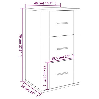 vidaXL Ντουλάπι Γκρι σκυροδέματος 40x33x70 εκ. από Επεξεργασμένο Ξύλο