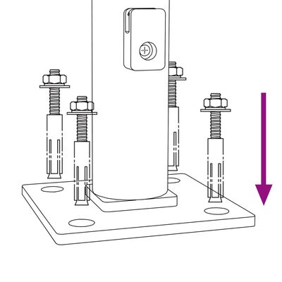 vidaXL Συρματόπλεγμα Περίφραξης Ανθρακί 1,1 x 25 μ. με Βάσεις Φλάντζα