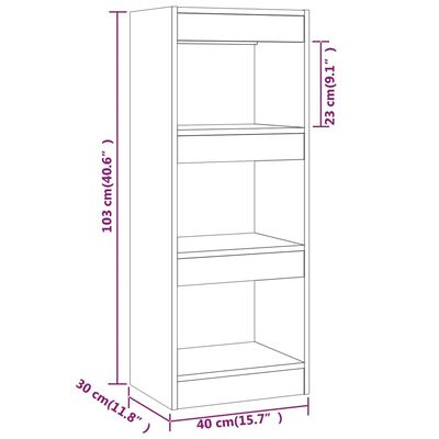 vidaXL Βιβλιοθήκη/Διαχωρ. Χώρου Sonoma Δρυς 40x30x103 εκ. Επεξ. Ξύλο