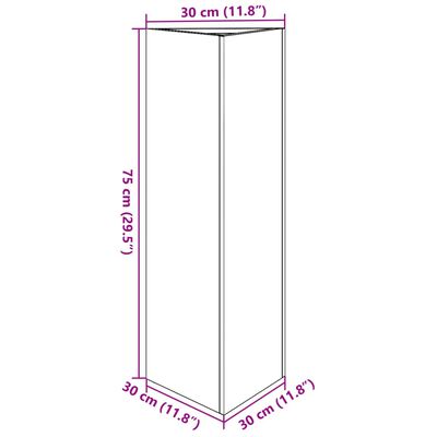 vidaXL Ζαρντινιέρα Κήπου Λευκή Τρίγωνη 30x26x75 εκ. από Ατσάλι