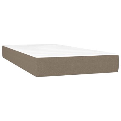 vidaXL Κρεβάτι Boxspring με Στρώμα Taupe 90x190 εκ.Υφασμάτινο