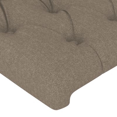 vidaXL Κρεβάτι Boxspring με Στρώμα Taupe 80x200 εκ. Υφασμάτινο