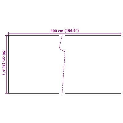 vidaXL Διαχωριστικό Βεράντας Λευκό 500 x 90 εκ. από Συνθετικό Ρατάν