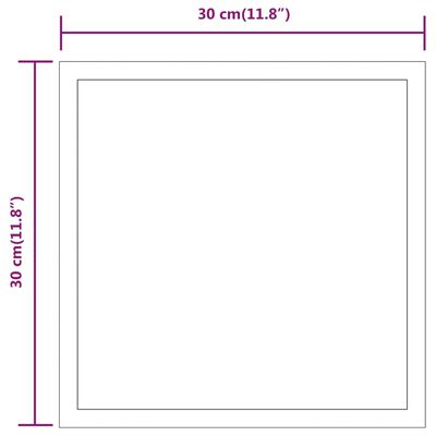 vidaXL Καθρέφτης Μπάνιου με LED 30x30 εκ.