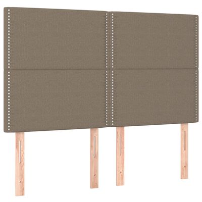 vidaXL Κεφαλάρια Κρεβατιού 4 τεμ. Taupe 72x5x78/88 εκ. Υφασμάτινα